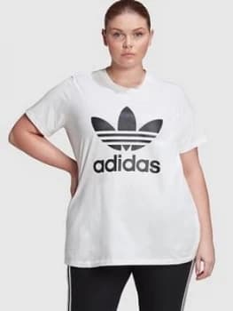 Adidas Originals Trefoil T-Shirt - Plus Size - White