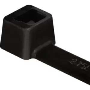 HellermannTyton 111-08010 T80R-N66-BK-C1 Cable tie 210 mm 4.70 mm Black Weatherproof 100 pc(s)