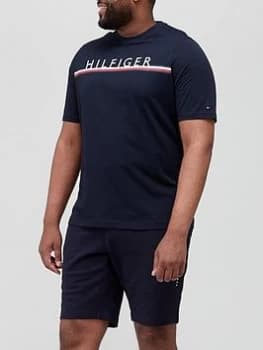 Tommy Hilfiger Big & Tall Corp Stripe T-Shirt - Desert Sky, Desert Sky, Size 4XL, Men