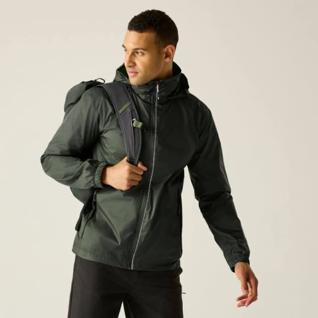Regatta Mens Lyle IV Waterproof Packaway Jacket in Green Size: Small Green Male S