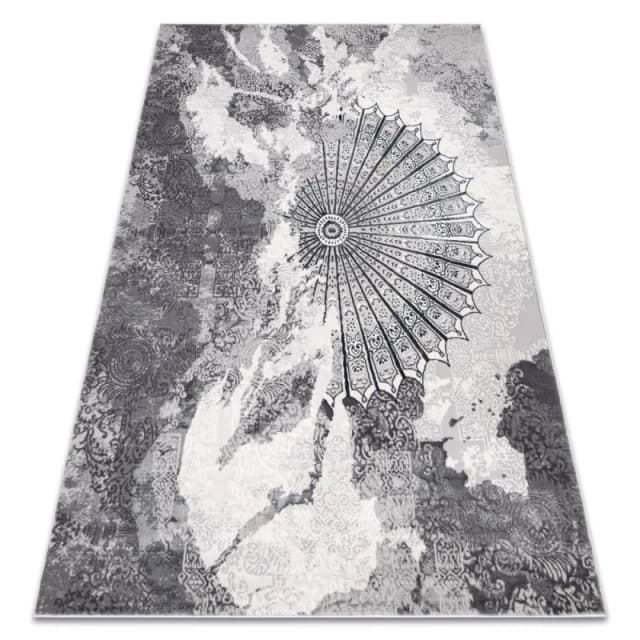 RugsX Carpet Allure 5715 Abstraction - Structural, Stylish, Glamour Light Grey / White 120X170 Cm