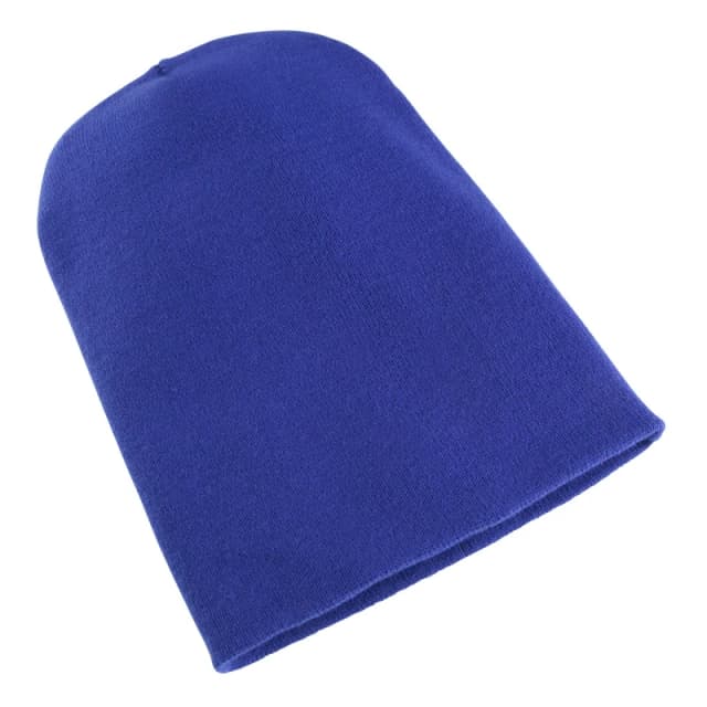 Yupoong Flexfit Heavyweight Long Beanie Winter Hat in Royal Royal Unisex One Size