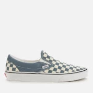 Vans Mens Checkerboard Classic/Slip-On Trainers - Blue Mirage/True White - UK 10