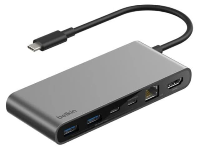 Belkin INC024HQSGY interface hub USB Type-C 10000 Mbps Grey INC024HQSGY