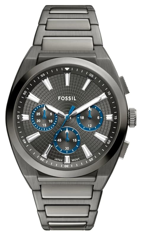 Fossil FS6107 Mens Everett Chronograph (44mm) Textured Grey Watch