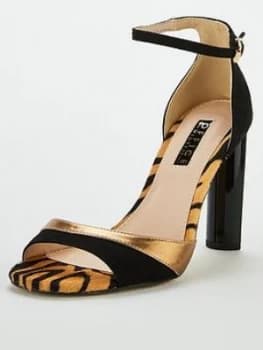 Office Hila Wide Fit Heeled Sandals - Animal