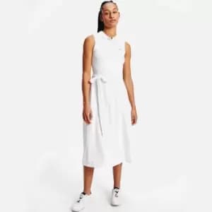 Tommy Hilfiger Womens Flare Midi Polo Dress - White - M