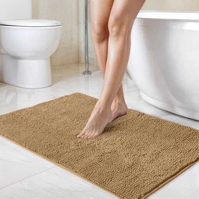 Crossland Grove Emma Barclay Noodle Non-slip Bath Mat 45 X 75Cm Walnut NOO4575WNT