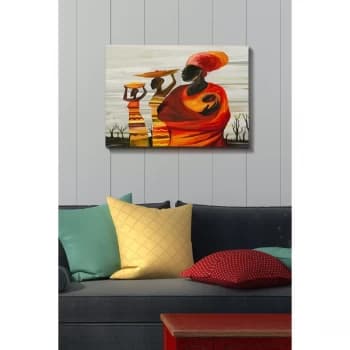 Kanvas Tablo (50 x 70) - 258 Multicolor Decorative Canvas Painting