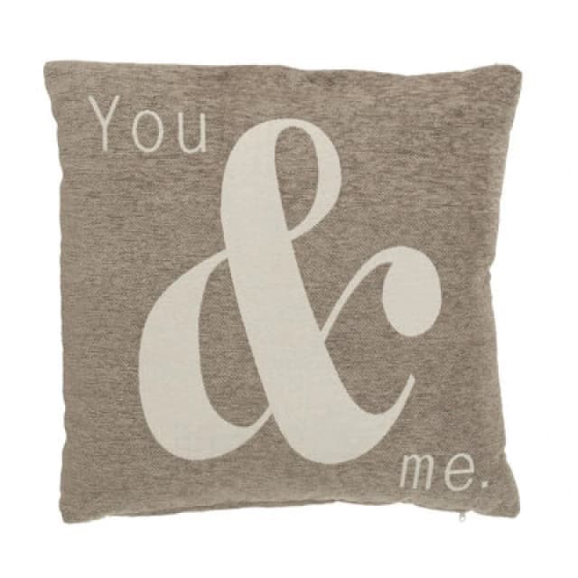 Premier Housewares You & Me Words Cushion Natural
