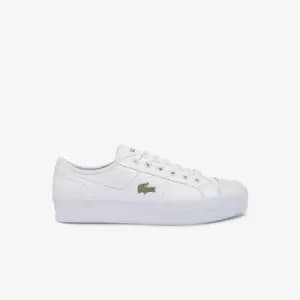 Lacoste Womens Ziane Plus Grand Leather Trainers Size 4 UK White