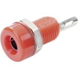 Jack socket Socket vertical vertical Pin diameter 4mm Red SCI