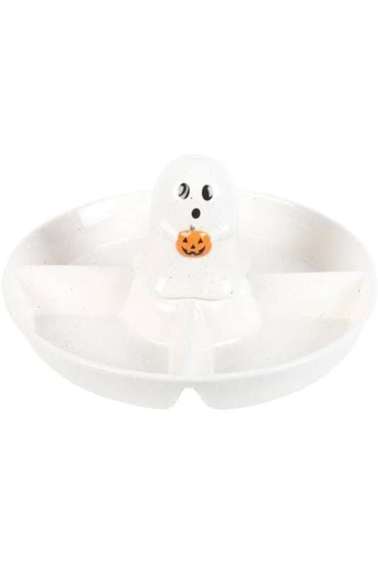 KDMD Ghost Chip & Dip Snack Dish White