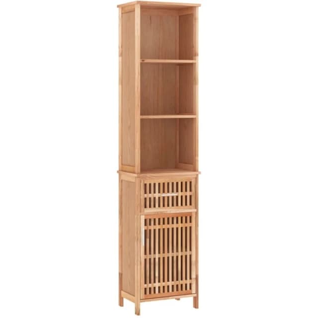 VIDAXL Bathroom Cabinet 42x29x182cm Solid Wood Walnut vidaXL 8720287220374