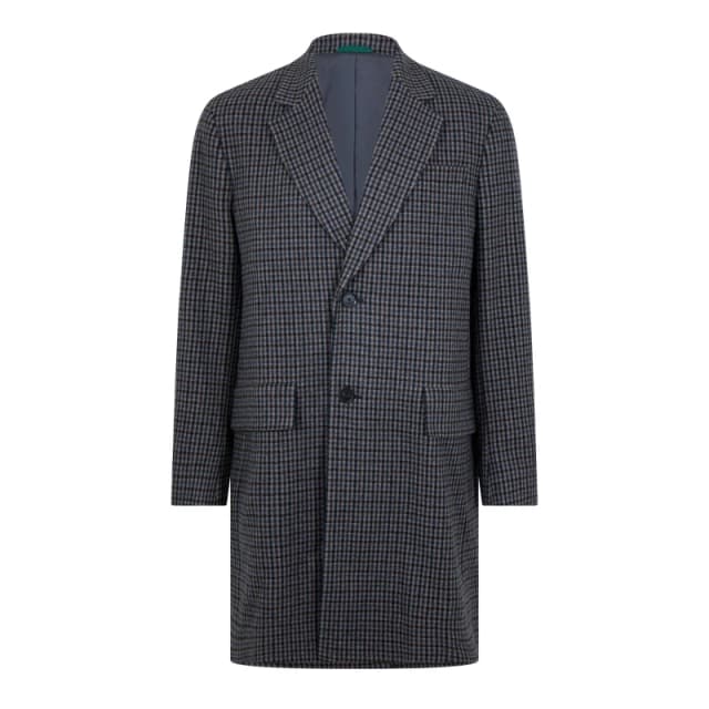 Lacoste Mens Lapel Check Pattern Long Sleeve Knee Length Trench Coat Oxalis/Viennese male XS