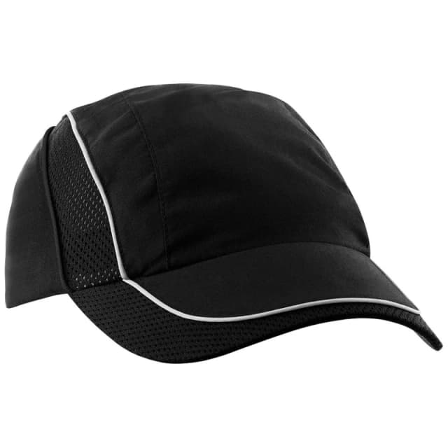 Beechfield Coolmax Flow Mesh Baseball Cap Headwear in Black Unisex One Size