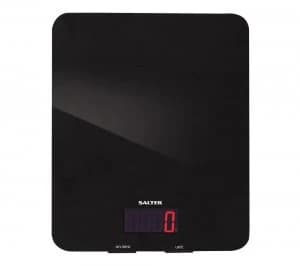 Salter Black Glass Digital Kitchen Scales Black