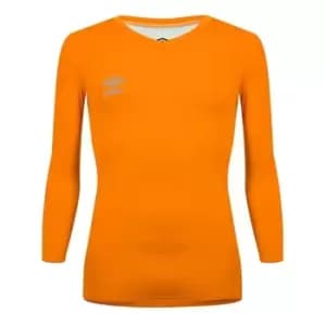 Umbro V neck Long Sleeve Baselayer Top Mens - Orange