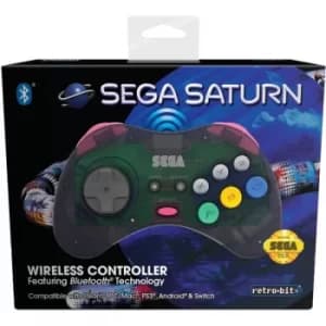 Grey Retro-Bit Sega Saturn Bluetooth Pad