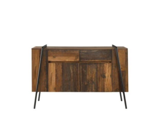 Timber Art Design Abbey Sideboard 2 Doors 2 Drawers Storage Cabinet Cupboard Rustic Industrial