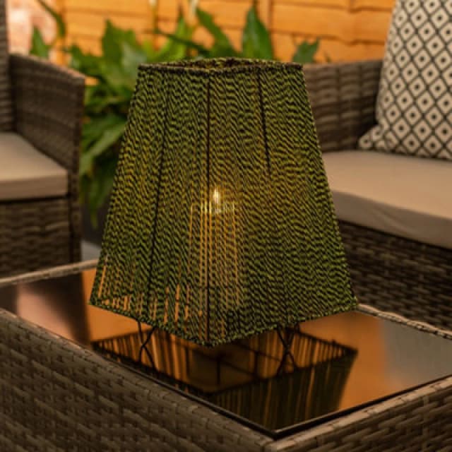 ValueLights ValueLights Green Rope Candle Battery Operated Outdoor Lantern Garden Light in Bright Green Bright Green One Size Unisex 5016529271116