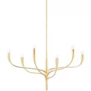 Labra 6 Light Chandelier Gold, 2500K
