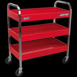 Sealey Heavy Duty 3 Shelf Workshop Trolley Red