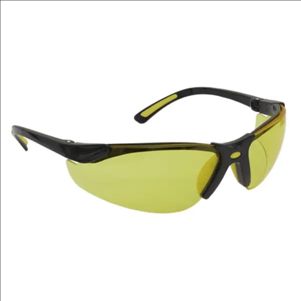 Worksafe Zante Style Amber Lens Safety Glasses with Flexi Arms