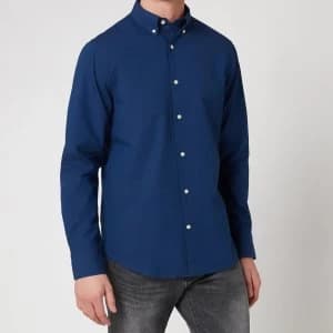 Gant Mens Solid Indigo Shirt - Dark Indigo - L
