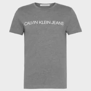 Calvin Klein Jeans Mens Core Institutional Logo T-Shirt - Grey Heather - S
