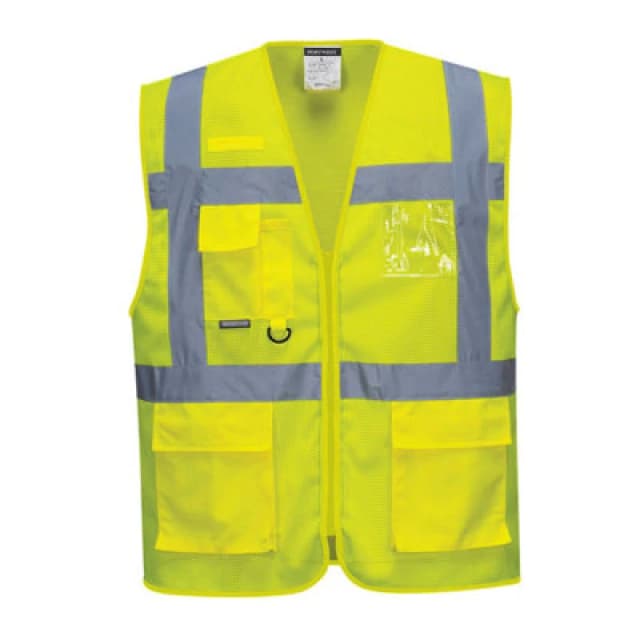 Portwest Athens Hi Vis MeshAir Executive Vest C376YERL Colour: Yellow