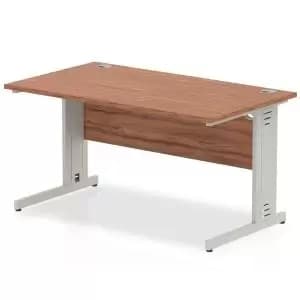 Impulse Cable Managed 1400 Rectangle Desk Walnut