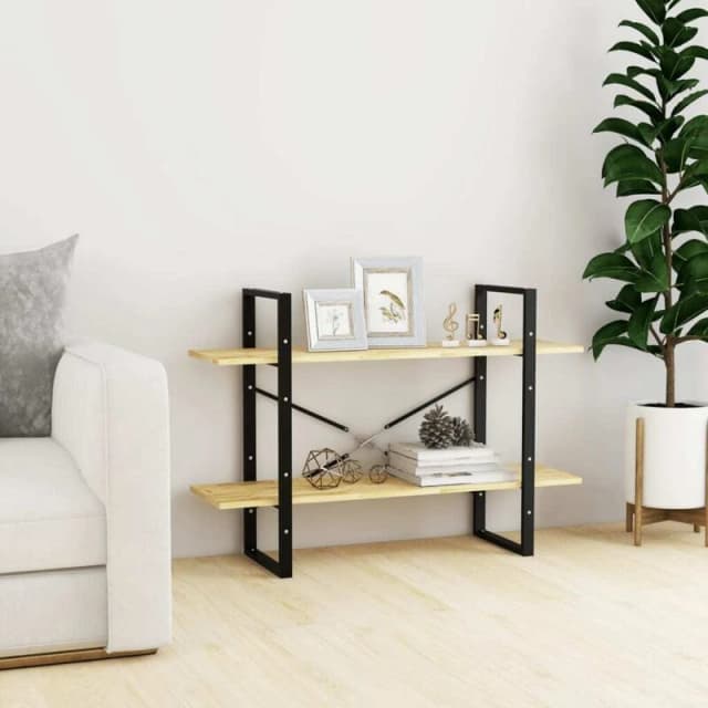 Vidaxl 2-tier Book Cabinet 100X30X70 Cm Solid Pine Wood, Brown 806472