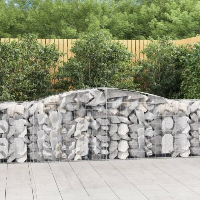 VIDAXL Vidaxl - Arched Gabion Baskets 2 pcs 400x50x80/100cm Galvanised Iron 8720845575663