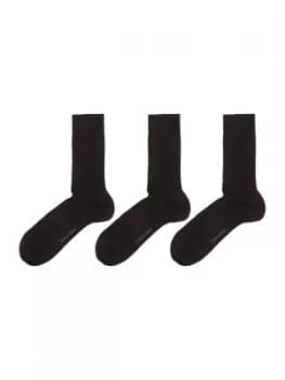 Mens Calvin Klein Three Pack Cotton Dress Sock Black