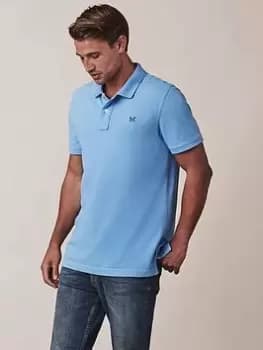 Crew Clothing Classic Pique Polo - Sky Blue, Sky Blue Size M Men