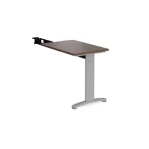 Office Desk Rectangular Desk 800mm With Return Walnut Tops With Silver Frames TR10