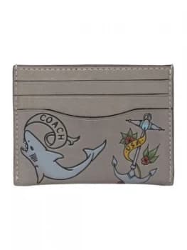Coach Card Case In Tattoo Sport Calf Grey