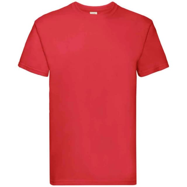Fruit Of The Loom Fruit of the Loom Men Super Premium Heather T-Shirt in Red Size: 3X-Large Red XXXL Male 5063527397607