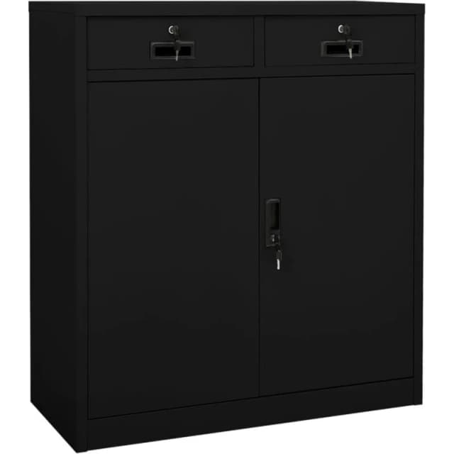 VIDAXL Office Cabinet Black 90x40x102cm Steel Vidaxl 8720286566206