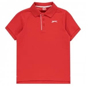 Slazenger Plain Polo Shirt Junior Boys - Red
