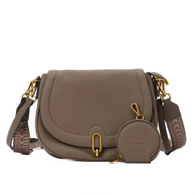 Mac Alyster Womens flap half-moon shoulder bag Mac Alyster Giulia Beige Female TU