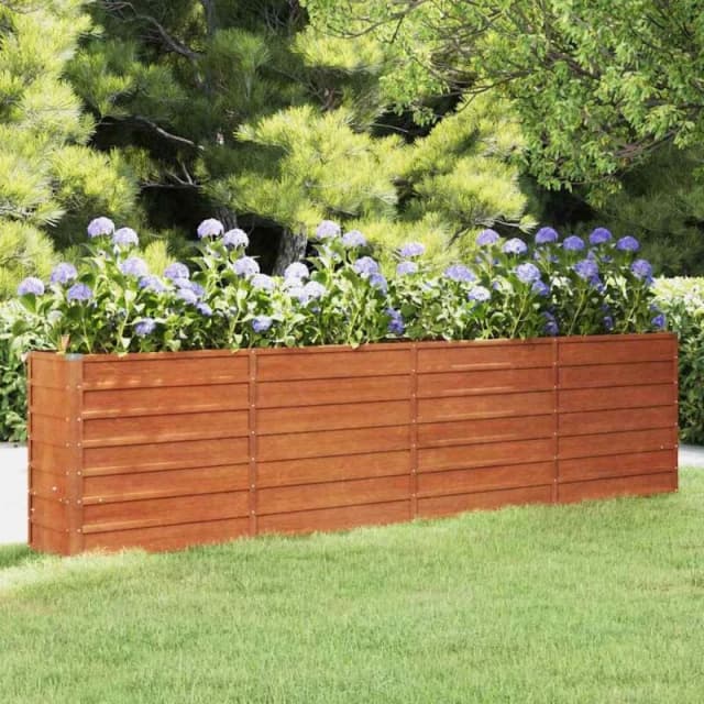 vidaXL Garden Raised Bed Rusty 320x40x77cm Corten Steel, Brown 151957