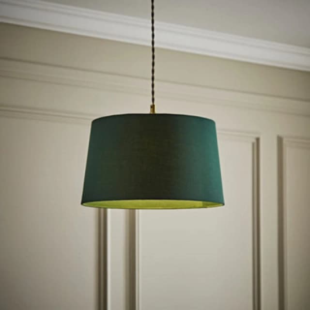 ValueLights ValueLights Aspen Forest Green Tapered Easy Fit Pendant Lamp Shade in Bottle Green Size: Medium Bottle Green Medium Unisex 5016529274025