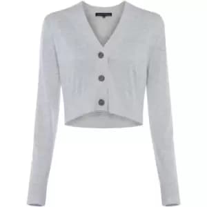 French Connection Loxi Recycled V Neck Cardigan - Grey