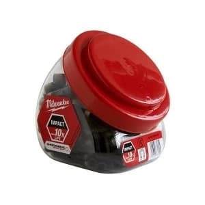 Milwaukee Power Tools SHOCKWAVE Impact Rated Magnetic Bit Holder (Jar 100 Pieces)