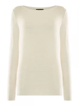 Barbour Wide Neck Aragan Jumper With Pockets White