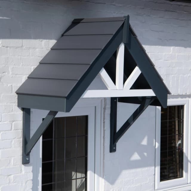 Greenhurst Deluxe Easy Fit Door Canopy - Grey 1136