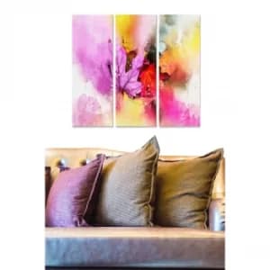MDF2715747 Multicolor Decorative MDF Painting (3 Pieces)