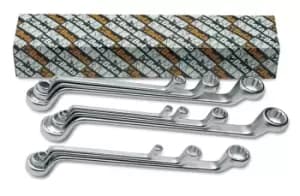 Beta Tools 90 AS 10pc Imperial Double End Bi-Hex Deep Offset Ring Spanner Set